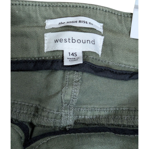 westbound woman - Olive Green - High Rise Skinny Jean - Size 14S - New with Tags - Picture 6 of 8